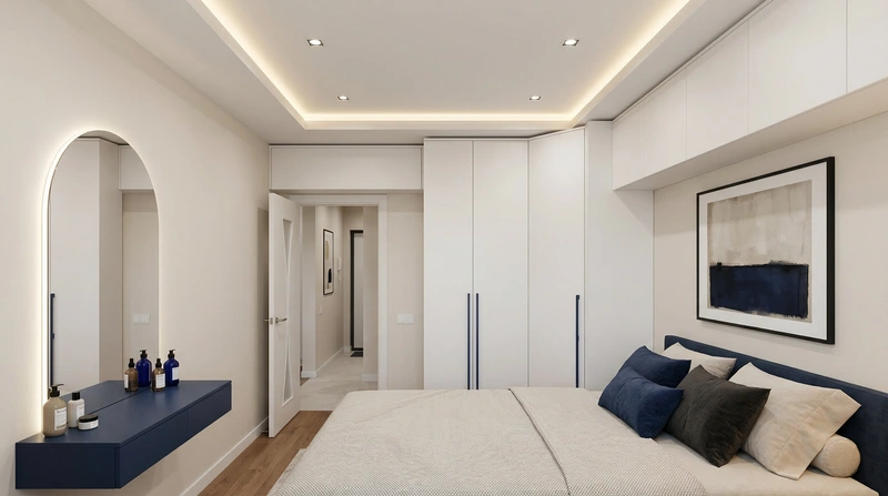 Дизайн интерьера в стиле Минимализм — Спальня от нейросети RoomGPT