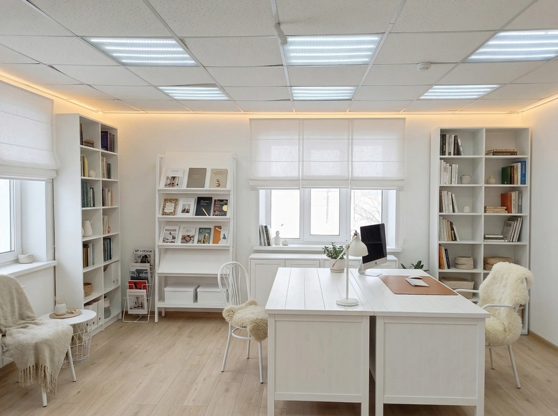 Дизайн интерьера в стиле Хюгге — Кабинет от нейросети RoomGPT