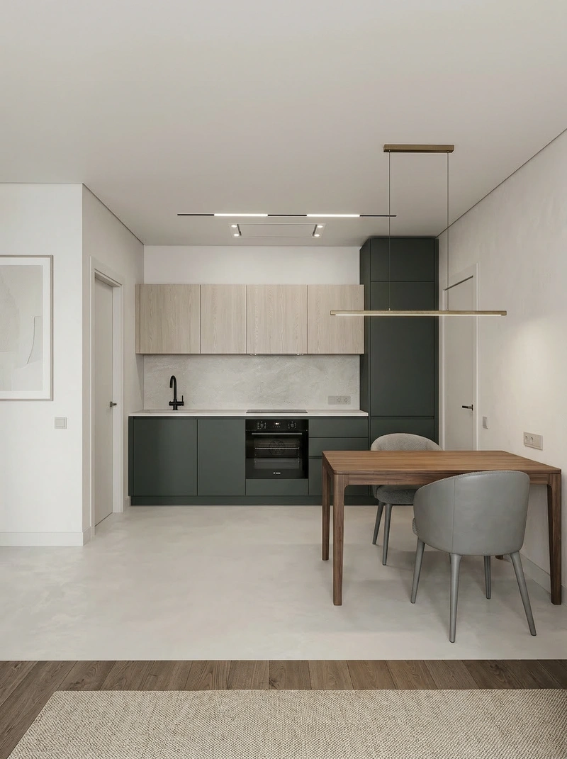 Дизайн интерьера в стиле Минимализм — Кухня от нейросети RoomGPT