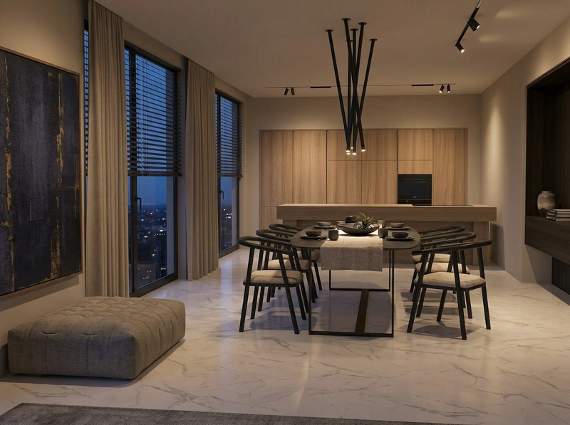 Дизайн интерьера в стиле Минимализм — Гостиная от нейросети RoomGPT