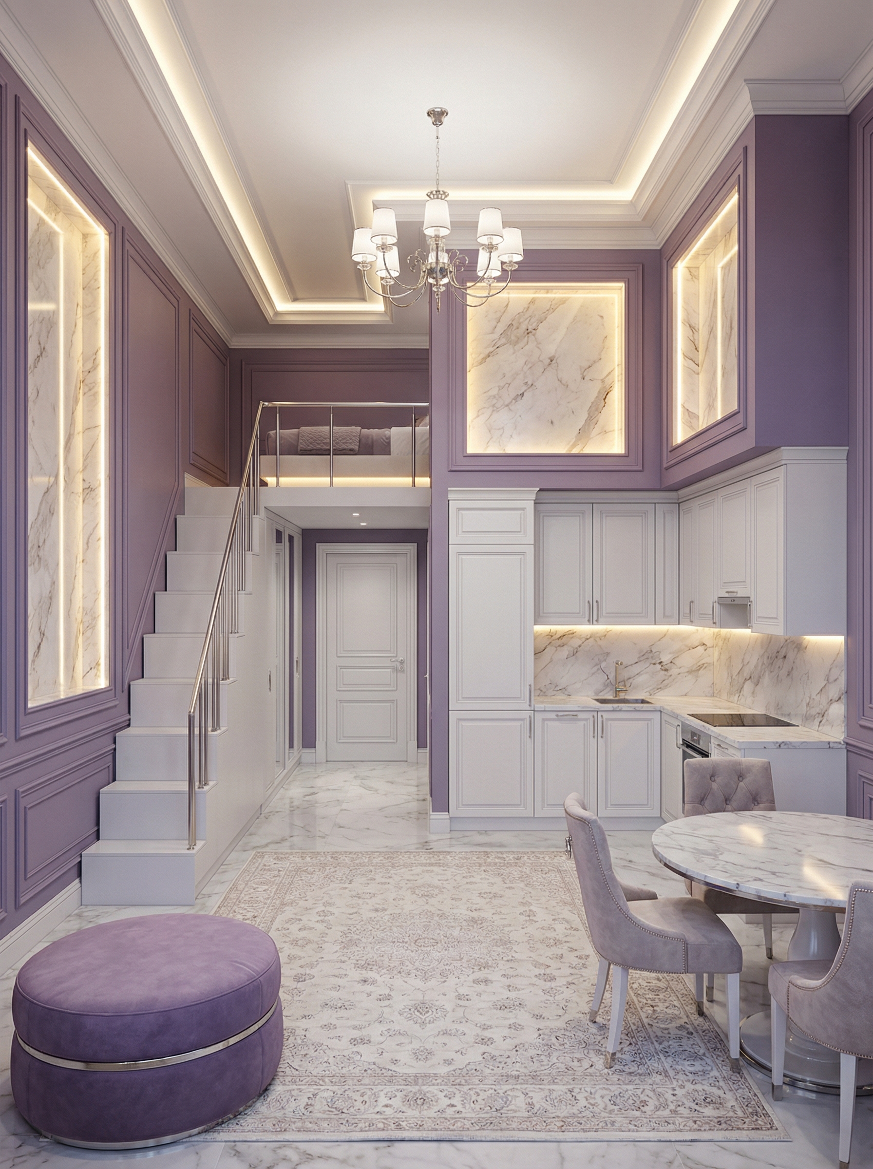 Дизайн гостиной в стиле Классика — фото интерьера от нейросети RoomGPT