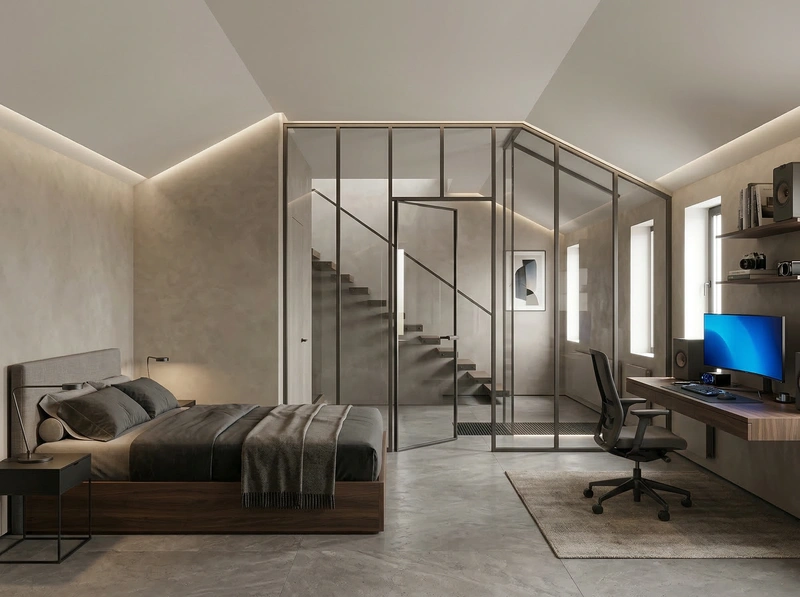 Дизайн интерьера в стиле Минимализм — Спальня от нейросети RoomGPT