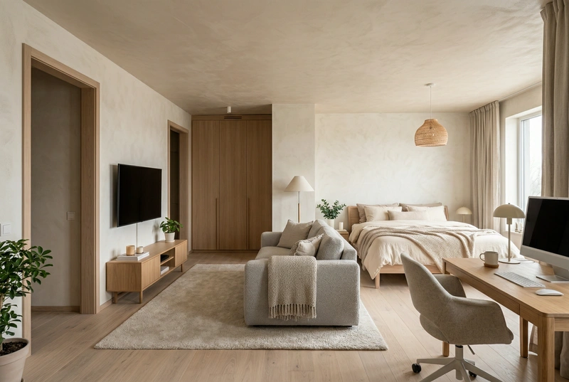 Дизайн интерьера в стиле Хюгге — Гостиная от нейросети RoomGPT