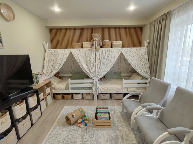 Дизайн детской в стиле Без стиля — фото интерьера от нейросети RoomGPT