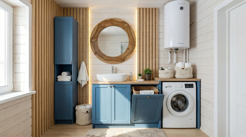 Дизайн интерьера в стиле Хюгге — Ванная от нейросети RoomGPT