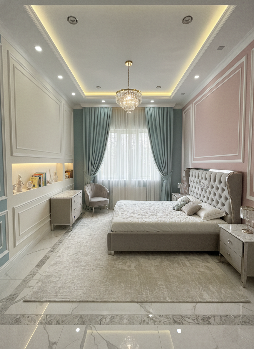 Дизайн детской в стиле Классика — фото интерьера от нейросети RoomGPT