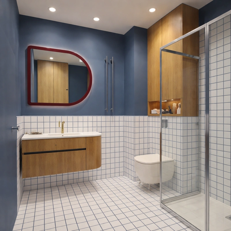 Дизайн ванной в стиле Без стиля — фото интерьера от нейросети RoomGPT