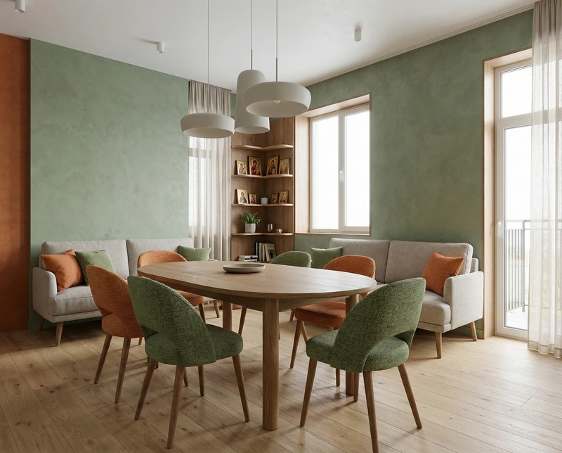 Дизайн гостиной в стиле Сканди — фото интерьера от нейросети RoomGPT