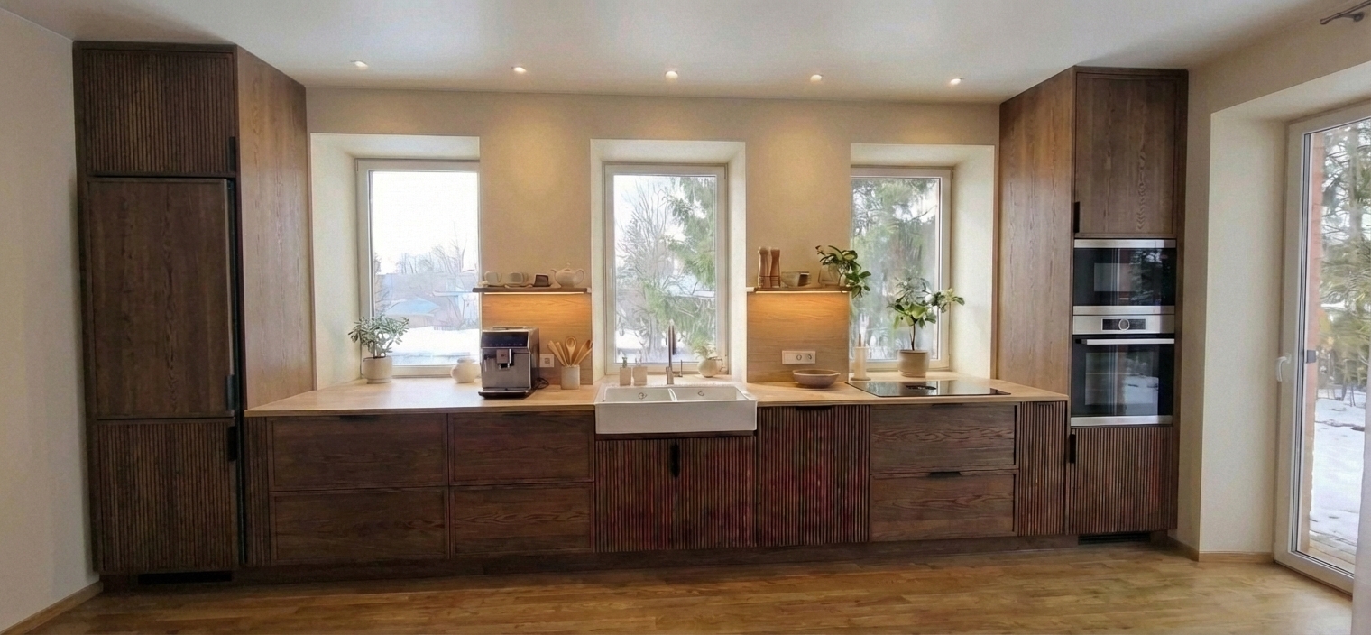 Дизайн кухни в стиле Japandi — фото интерьера от нейросети RoomGPT