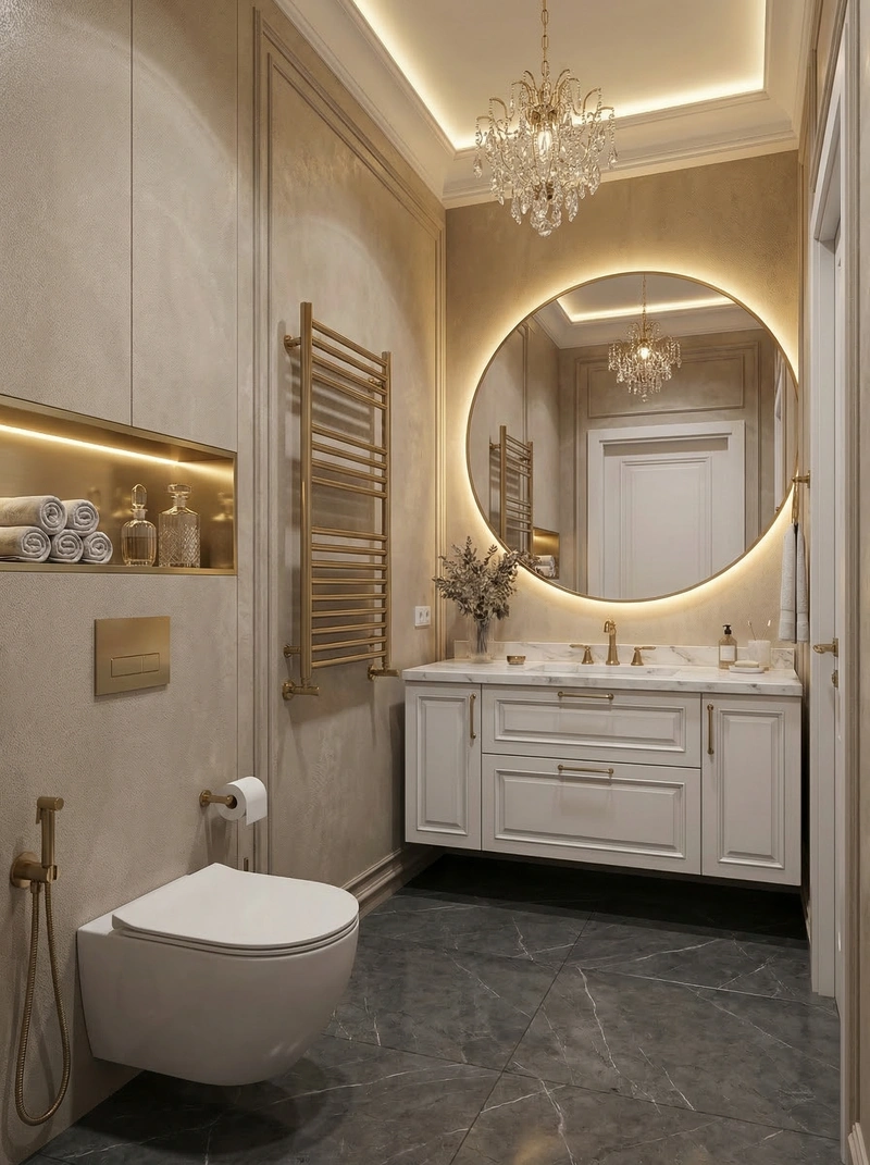 Дизайн интерьера в стиле Неоклассика — Гостиная от нейросети RoomGPT