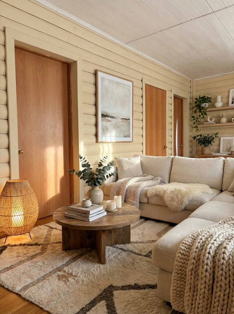 Дизайн интерьера в стиле Хюгге — Гостиная от нейросети RoomGPT