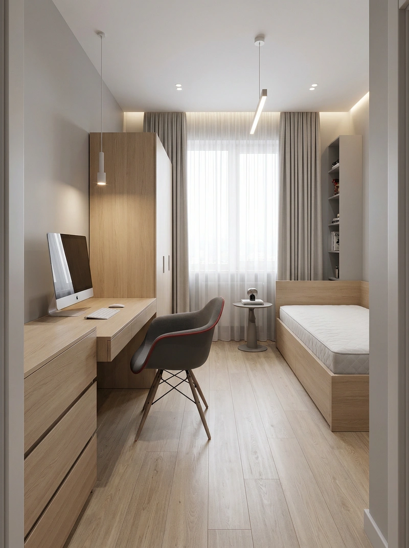 Дизайн детской в стиле Минимализм — фото интерьера от нейросети RoomGPT