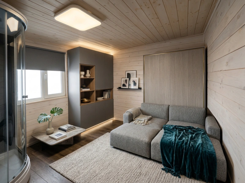 Дизайн гостиной в стиле Контемпорари — фото интерьера от нейросети RoomGPT