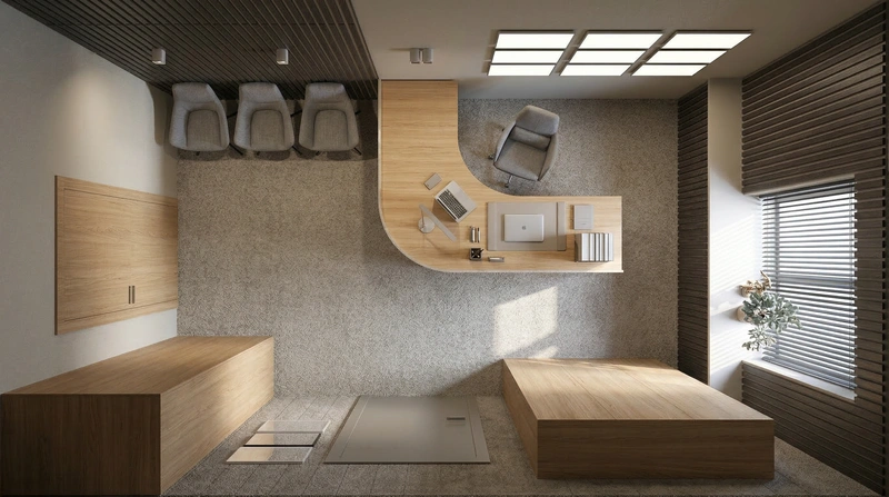 Дизайн интерьера в стиле Минимализм — Кабинет от нейросети RoomGPT