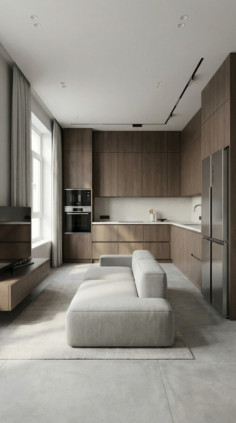 Дизайн кухни в стиле Минимализм — фото интерьера от нейросети RoomGPT