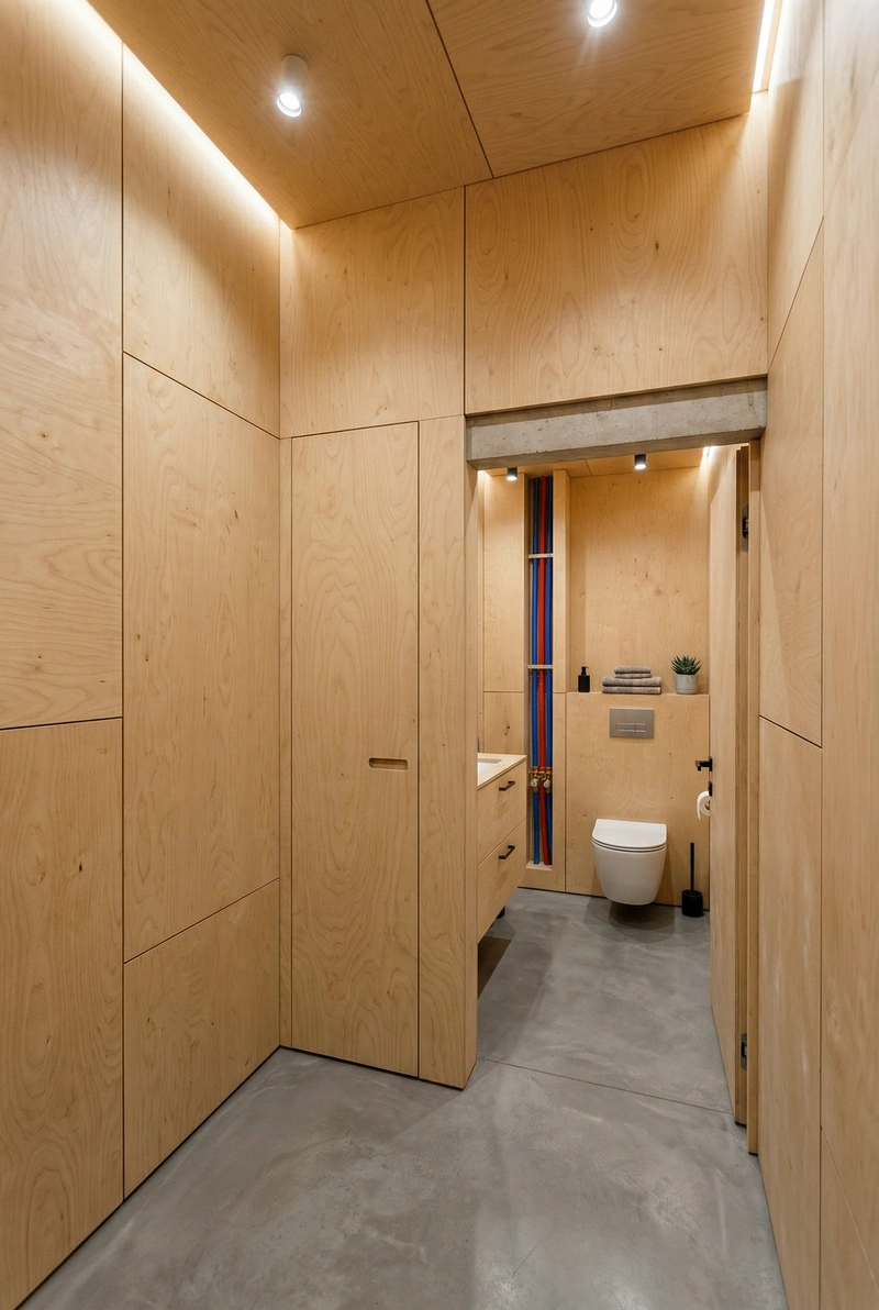 Дизайн интерьера в стиле Лофт — Ванная от нейросети RoomGPT