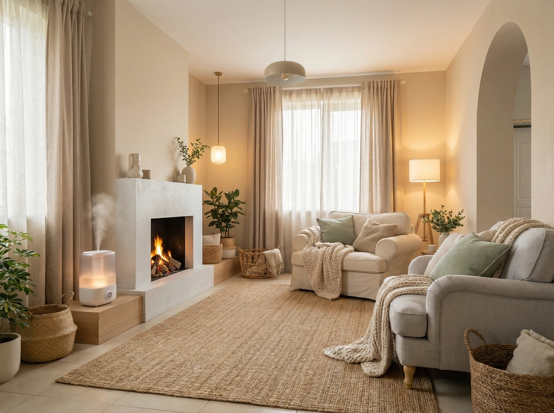 Дизайн интерьера в стиле Хюгге — Гостиная от нейросети RoomGPT