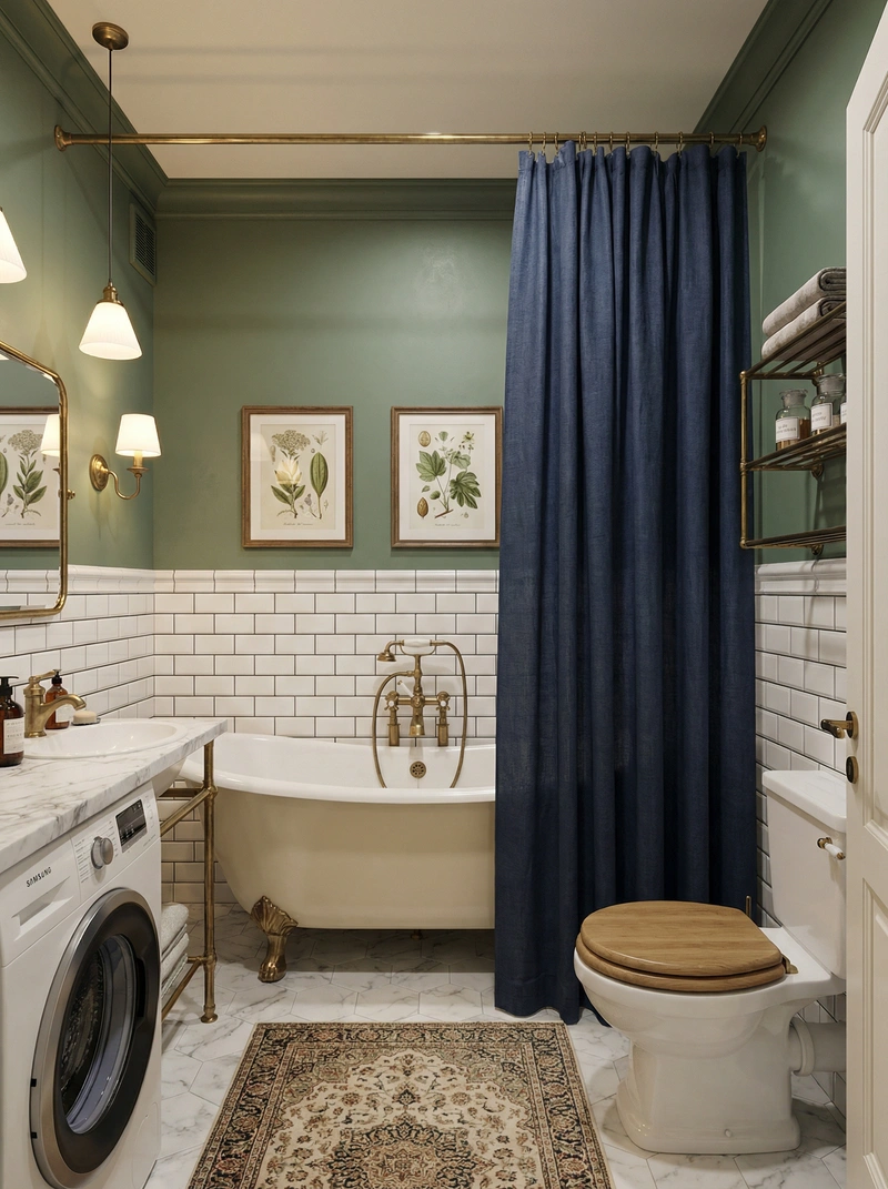 Дизайн интерьера в стиле Классика — Ванная от нейросети RoomGPT