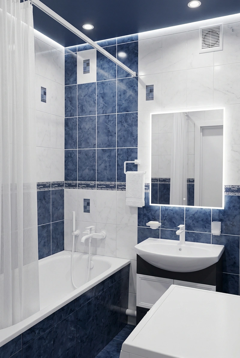 Дизайн ванной в стиле Минимализм — фото интерьера от нейросети RoomGPT