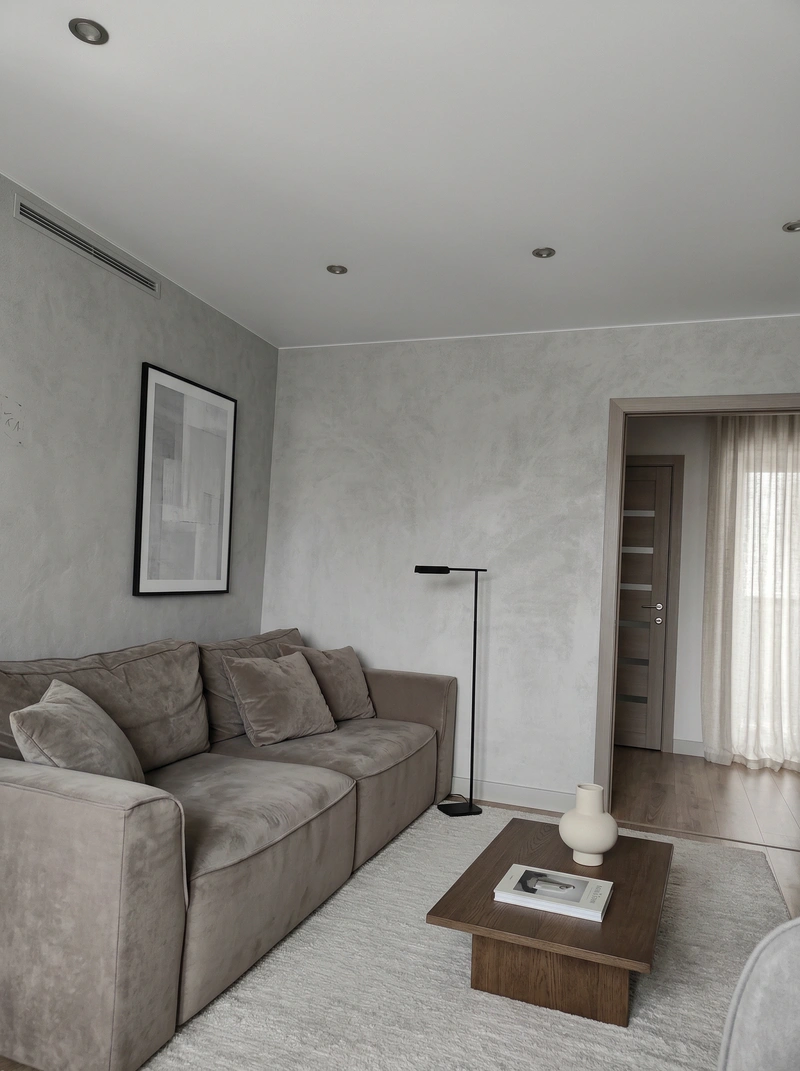 Дизайн интерьера в стиле Минимализм — Гостиная от нейросети RoomGPT