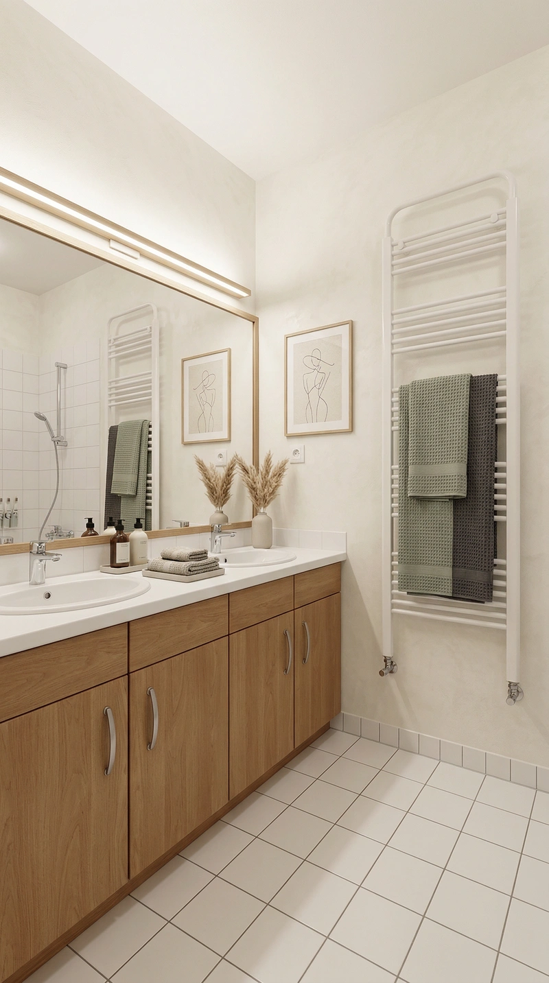 Дизайн интерьера в стиле Сканди — Ванная от нейросети RoomGPT