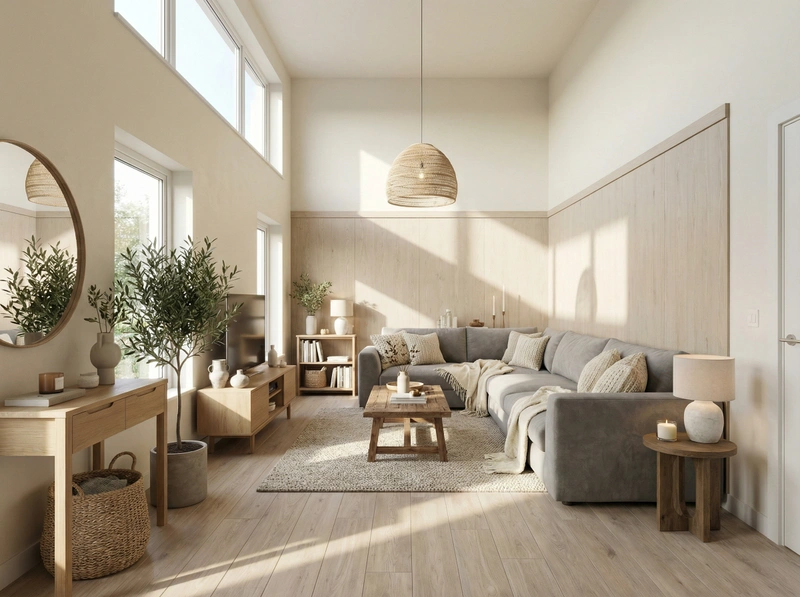 Дизайн интерьера в стиле Хюгге — Гостиная от нейросети RoomGPT