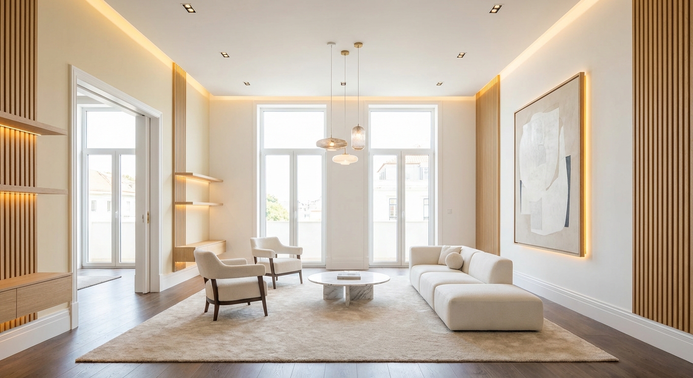 Дизайн гостиной в стиле Минимализм — фото интерьера от нейросети RoomGPT