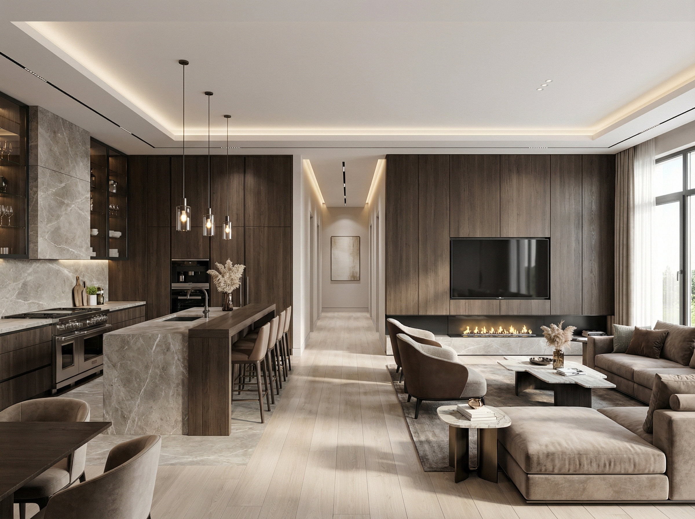 Дизайн кухни в стиле Контемпорари — фото интерьера от нейросети RoomGPT