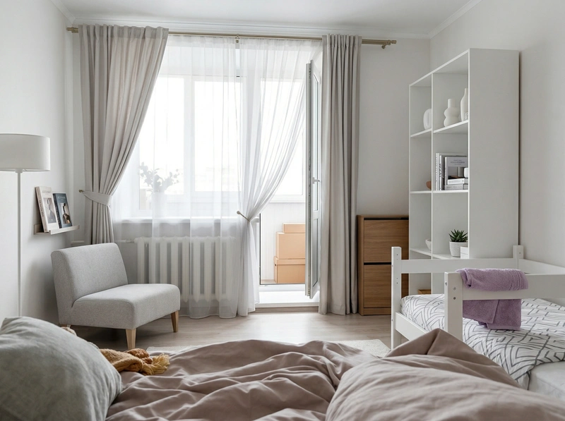 Дизайн спальни в стиле Без стиля — фото интерьера от нейросети RoomGPT