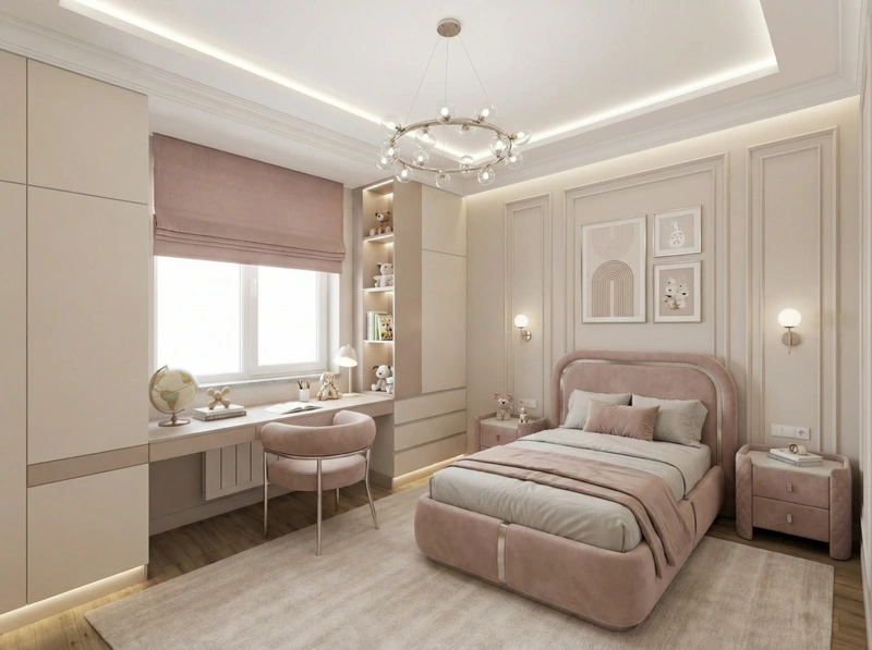 Дизайн интерьера в стиле Неоклассика — Детская от нейросети RoomGPT