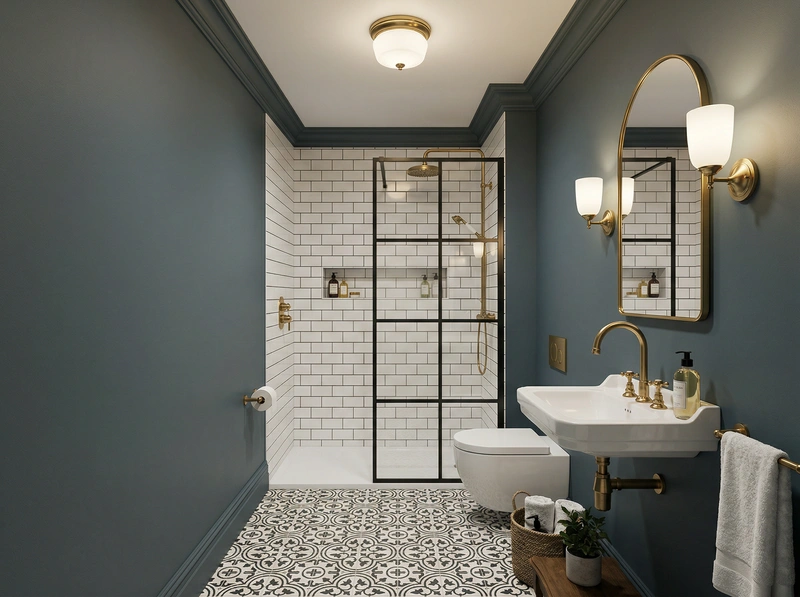 Дизайн интерьера в стиле Классика — Ванная от нейросети RoomGPT