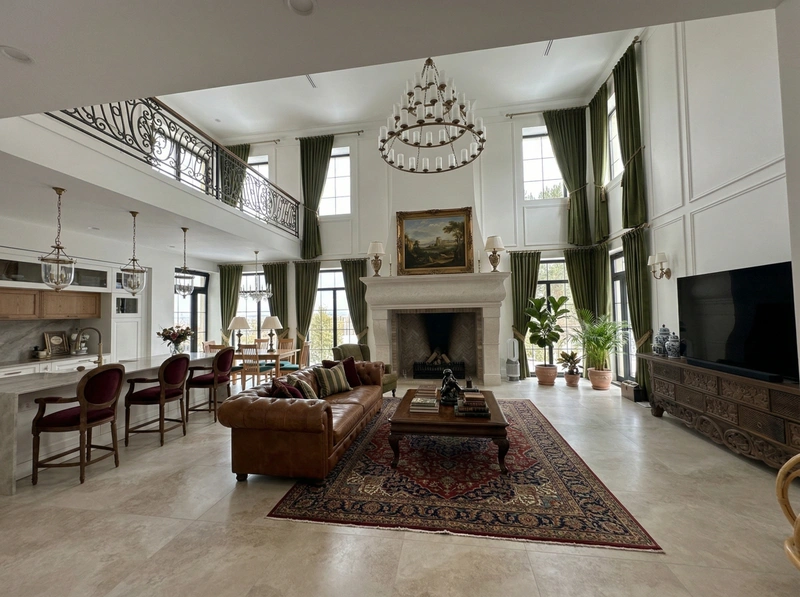 Дизайн гостиной в стиле Классика — фото интерьера от нейросети RoomGPT