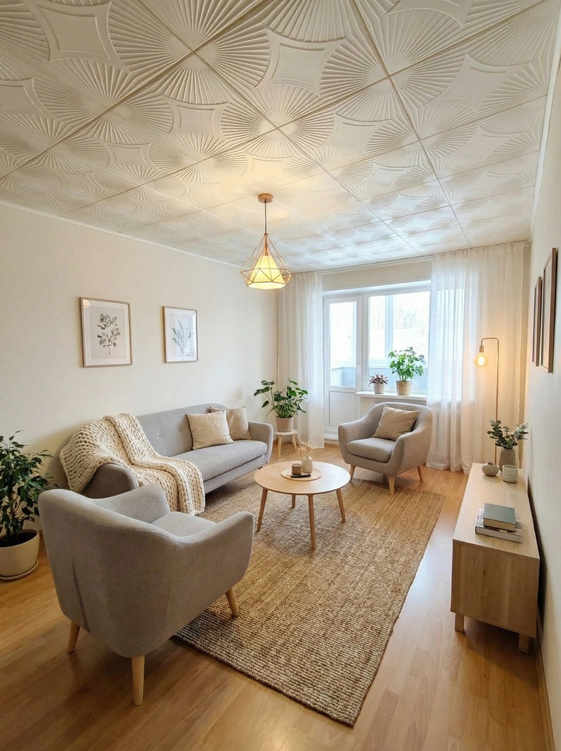 Дизайн интерьера в стиле Хюгге — Гостиная от нейросети RoomGPT