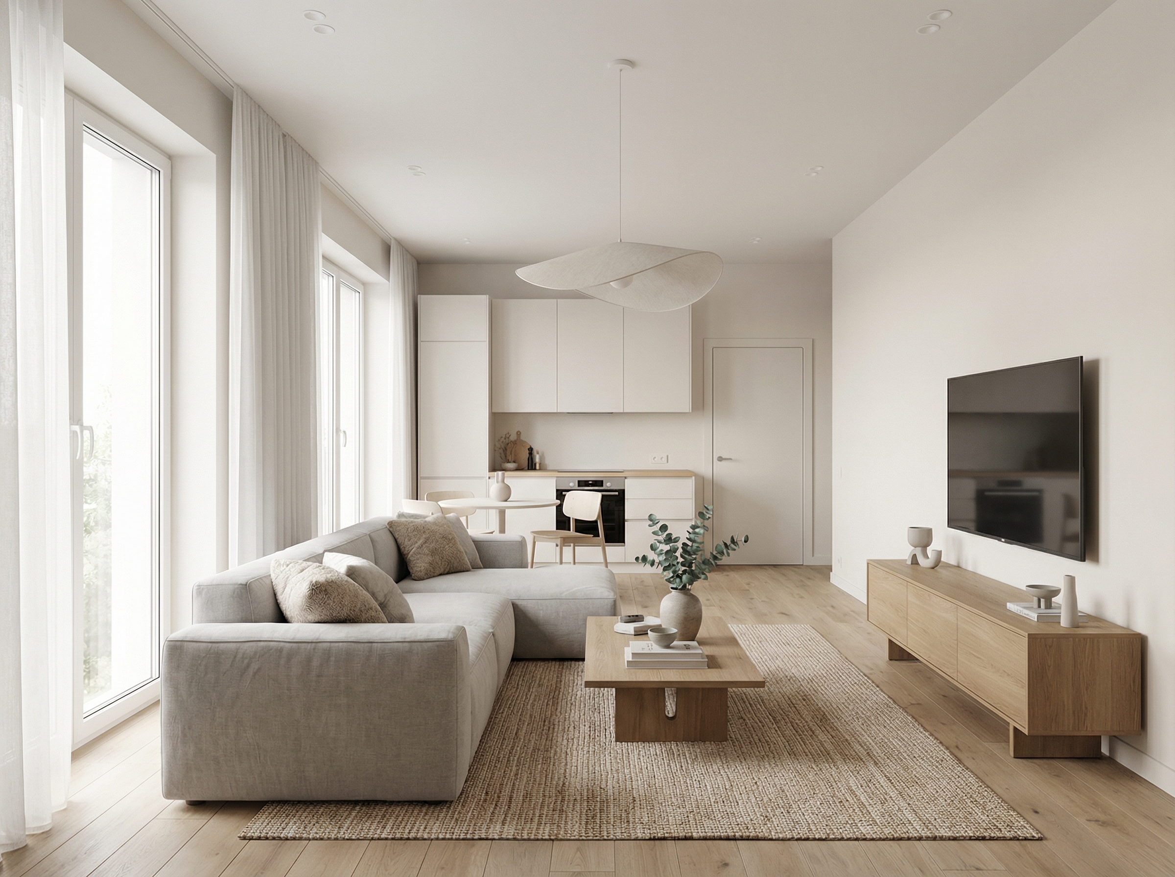 Дизайн гостиной в стиле Минимализм — фото интерьера от нейросети RoomGPT