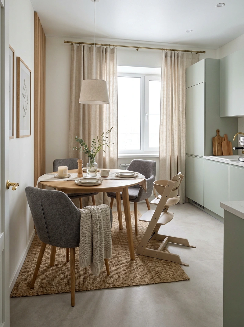 Дизайн интерьера в стиле Хюгге — Кухня от нейросети RoomGPT