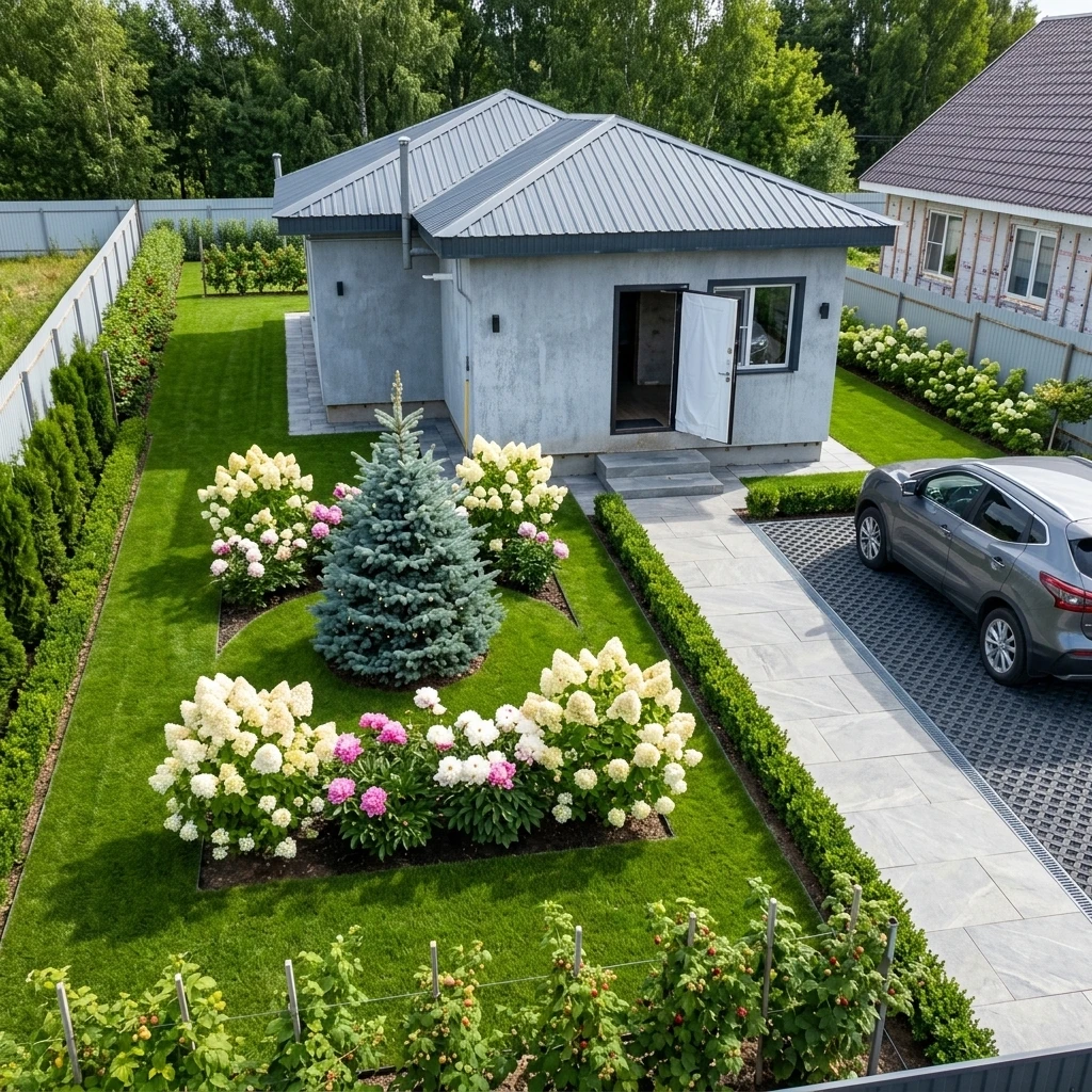 Дизайн участка в стиле Классика — фото участка от нейросети RoomGPT