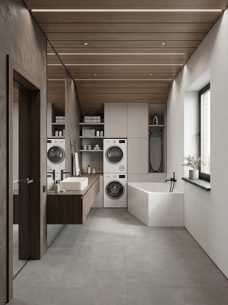 Дизайн ванной в стиле Минимализм — фото интерьера от нейросети RoomGPT