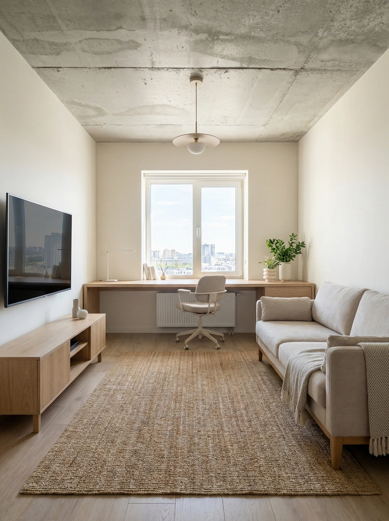 Дизайн интерьера в стиле Сканди — Кабинет от нейросети RoomGPT