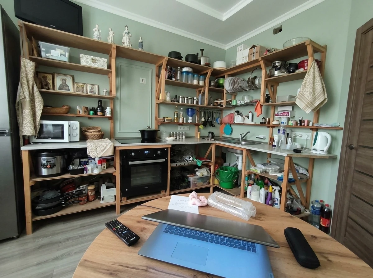 Дизайн кухни в стиле Неоклассика — фото интерьера от нейросети RoomGPT