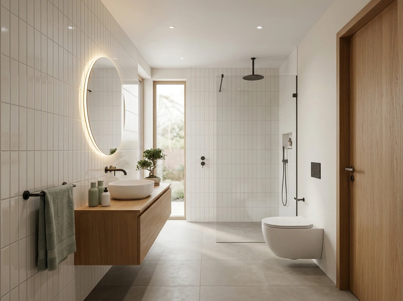 Дизайн ванной в стиле Минимализм — фото интерьера от нейросети RoomGPT