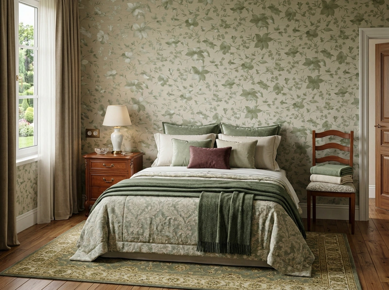 Дизайн спальни в стиле Классика — фото интерьера от нейросети RoomGPT