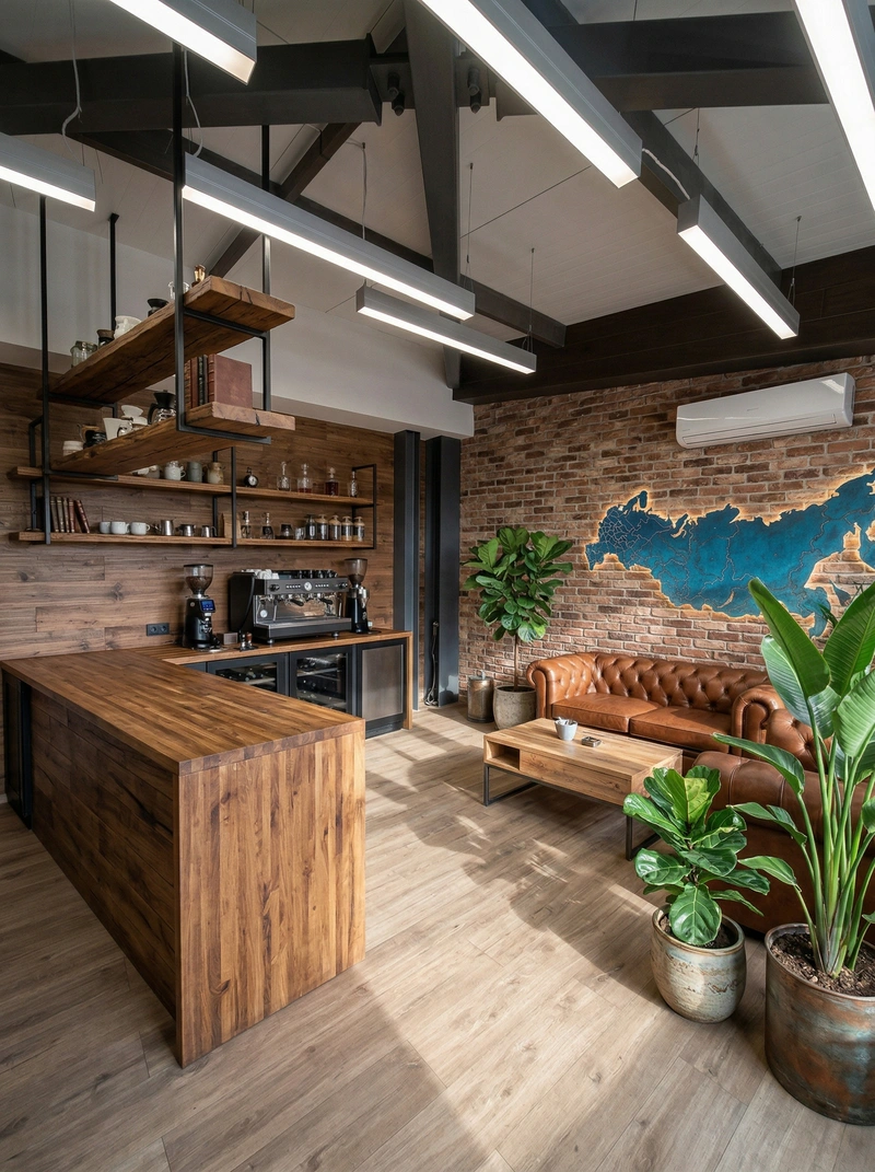 Дизайн кухни в стиле Лофт — фото интерьера от нейросети RoomGPT