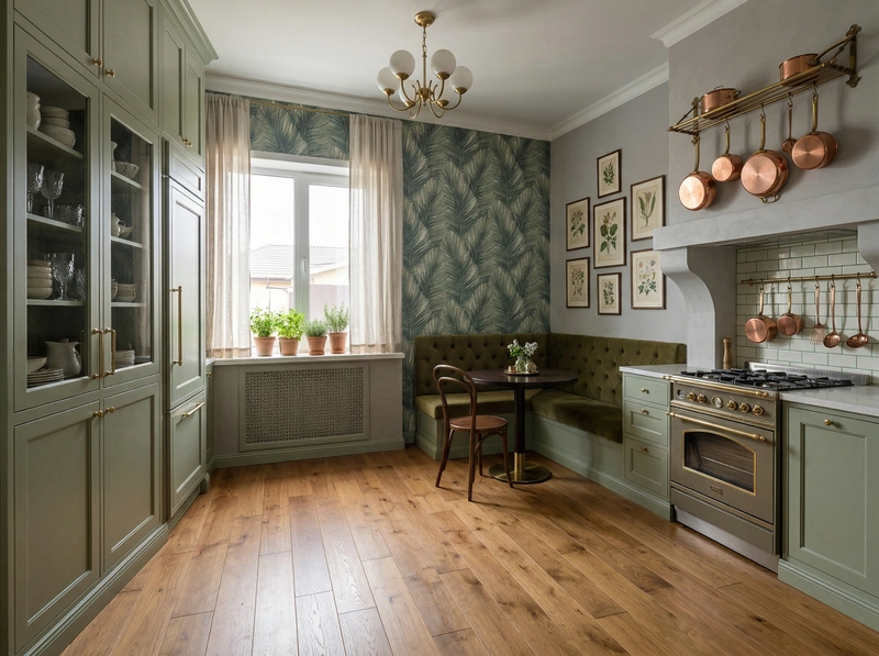 Дизайн кухни в стиле Классика — фото интерьера от нейросети RoomGPT