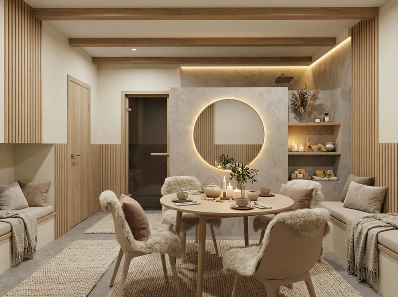 Дизайн интерьера в стиле Хюгге — Ванная от нейросети RoomGPT