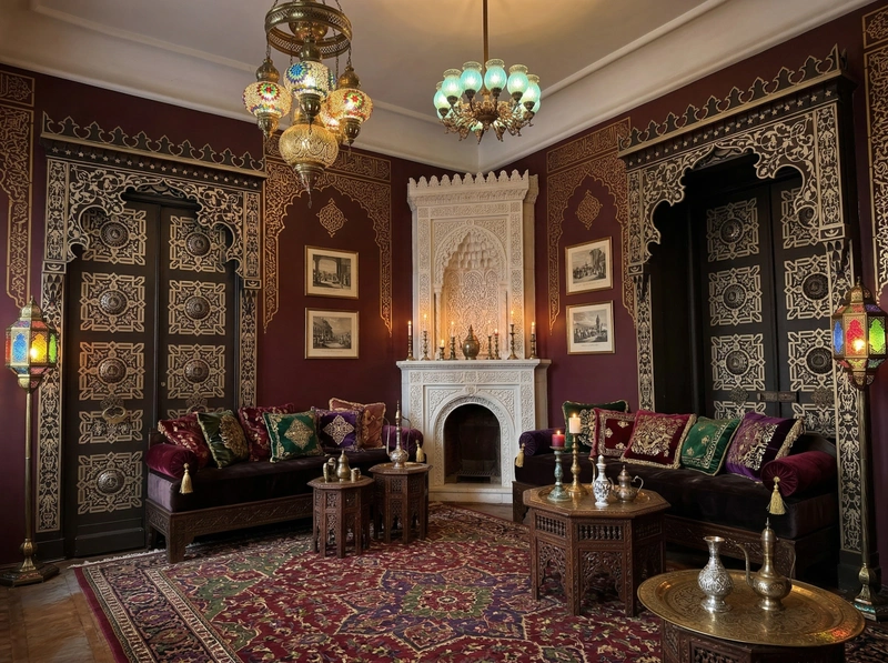 Дизайн гостиной в стиле Эклектика — фото интерьера от нейросети RoomGPT