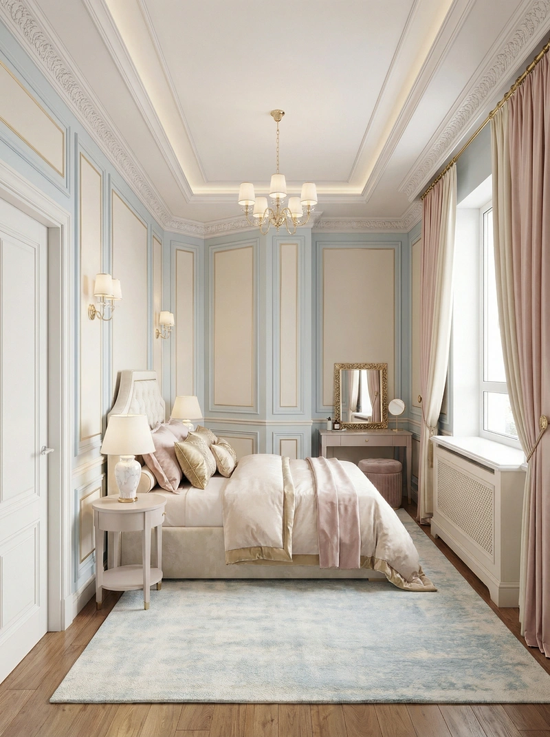 Дизайн интерьера в стиле Классика — Спальня от нейросети RoomGPT