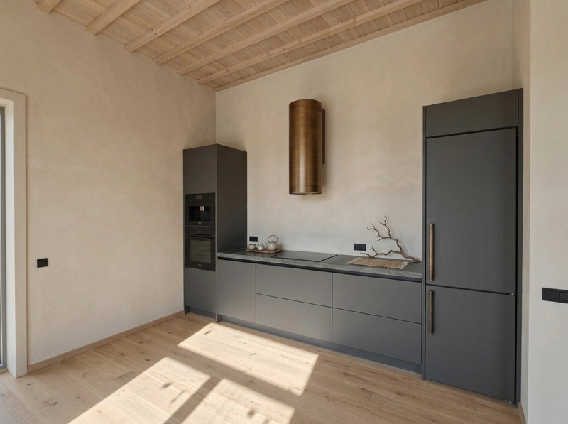 Дизайн кухни в стиле Japandi — фото интерьера от нейросети RoomGPT