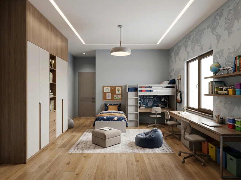 Дизайн детской в стиле Без стиля — фото интерьера от нейросети RoomGPT