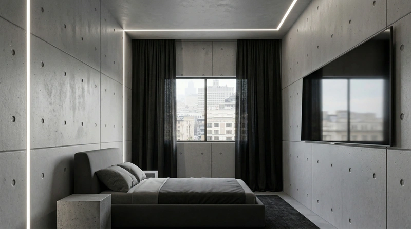 Дизайн спальни в стиле Минимализм — фото интерьера от нейросети RoomGPT