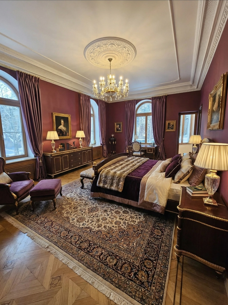 Дизайн интерьера в стиле Классика — Спальня от нейросети RoomGPT